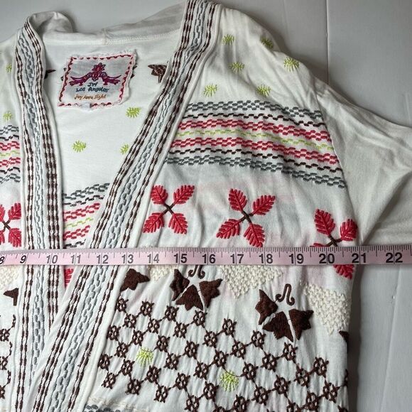 Johnny Was topper Blouse Open Front Embroidered size XS - Picture 9 of 12